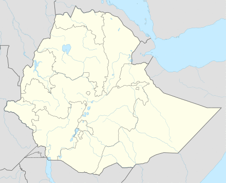 Locations of the 2020-21 Ethiopian Premier League teams