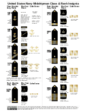 U.S. Navy Midshipman all carry the same military rank but are divided internally into 10 ranks: Midshipman 4th class, abbreviated MIDN 4/C, midshipman 3rd class, abbreviated MIDN 3/C, midshipman 2nd class, abbreviated MIDN 2/C, midshipman 1st class, abbreviated MIDN 1/C, midshipman ensign, abbreviated MIDN ENS, midshipman lieutenant junior grade, abbreviated MIDN LTJG, midshipman lieutenant, abbreviated MIDN LT, midshipman lieutenant commander, abbreviated MIDN LCDR, midshipman commander, abbreviated MIDN CDR, and midshipman captain, abbreviated MIDN CAPT. Each rank has a specific insignia on the shoulder, sleeve and collar to distinguish the rank.