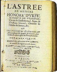 Page de garde d'une édition de L'Astrée du XVIIe siècle.jpg