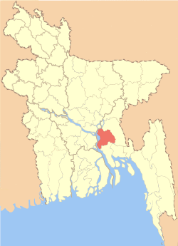 Location of Chandpur District within Bangladesh