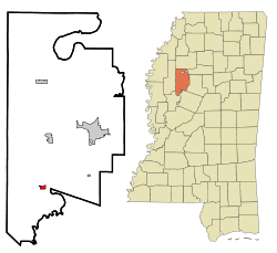 Location of Morgan City, Mississippi