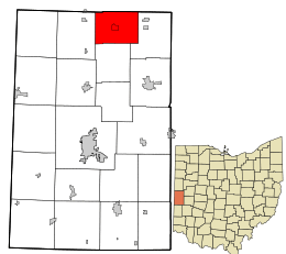 Location in Darke County and the state of Ohio
