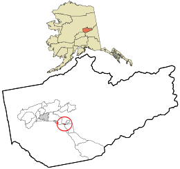 Location within Fairbanks North Star Borough and the state of Alaska