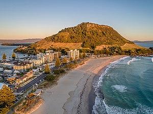 Mount Maunganui Sunrise Aerial View