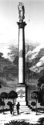 Nineteenth century depiction of Battle memorial
