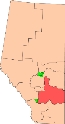 Alberta federal ridings (rural) - Crowfoot.svg