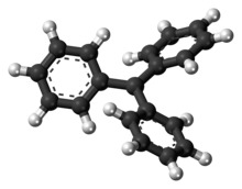 Ball-and-stick model of the triphenylmethyl radical