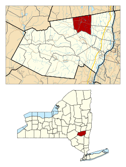 Location in Greene County and the state of New York