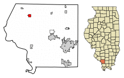 Location of Ava in Jackson County, Illinois