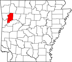 Map of Arkansas highlighting Franklin County