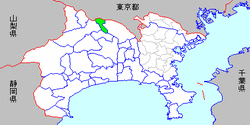 Location of Shiroyama in Kanagawa Prefecture