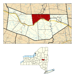 Location in Montgomery County and the state of New York.