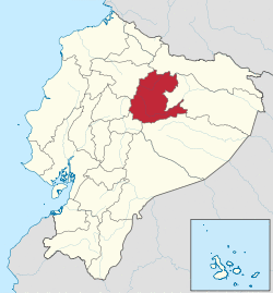 Location of Napo Province in Ecuador.