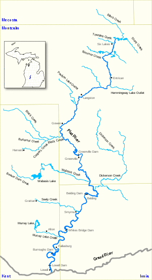 Flat River Map US MI.svg