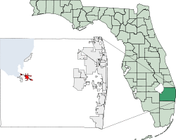 Location of Belle Glade, Florida