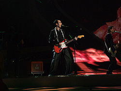 Mor ve Ötesi performing at Eurovision Song Contest 2008