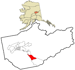 Location within Fairbanks North Star Borough and the state of Alaska