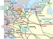 Location of Baltic Pipeline System