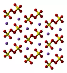 Ball-and-stick model of the crystal structure