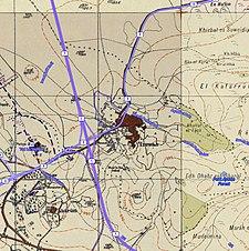 Historical map series for the area of Imwas (1940s with modern overlay).jpg