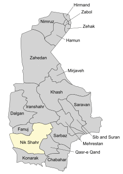 Location in Sistan and Baluchestan Province