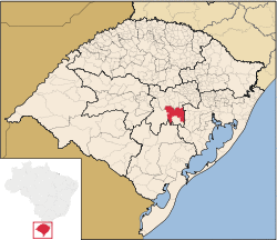 Location in Rio Grande do Sul state