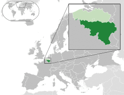 Location of Walloon Region