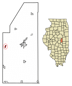 Location of Cisco in Piatt County, Illinois.