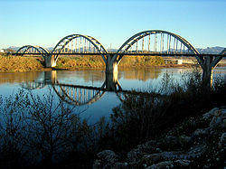 Bridge over the Ebre river at Móra d'Ebre.