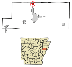 Location of Colt in St. Francis County, Arkansas.