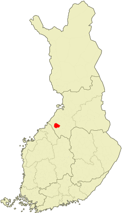 Location of Ylivieska in Finland