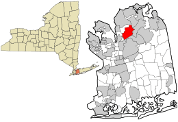 Location in Nassau County and the state of New York.