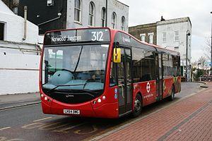 Arriva London EMC1 on Route 312, Norwood Junction (16059500445).jpg
