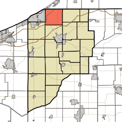 Map highlighting Springfield Township, LaPorte County, Indiana.svg