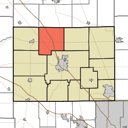 Location of Washington Township in Boone County