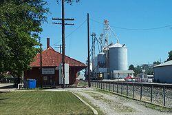 Milford Village Hall and grain elevator