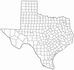 Location of Roma, Texas