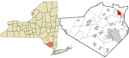 Location in Orange County and the state of New York.