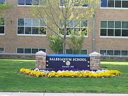 Salesianum front sign, May 2007.jpg
