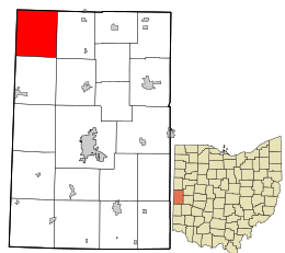 Location in Darke County and the state of Ohio