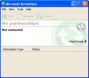 ActiveSync 4.5 on Windows XP