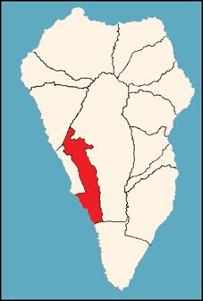 Location of Los Llanos de Aridane