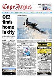 Cape Argus front page 20090721.jpg