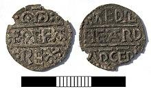 Early medieval coin, Penny of Aethelheard, Archbishop of Canterbury under Offa (FindID 584096).jpg