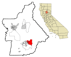 Location in Butte County and the state of California