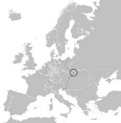Location of the Free City of Cracow within Europe