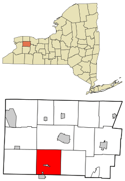 Location in Genesee County and the state of New York.