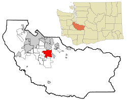 Location of South Hill, Washington