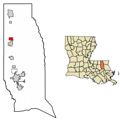 Location of Roseland in Tangipahoa Parish, Louisiana.