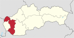 Trnavsky kraj in Slovakia.svg